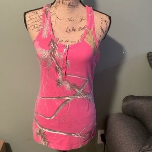 Realtree Tank Top Hot Pink Racerback Size M (38-40) Preowned
